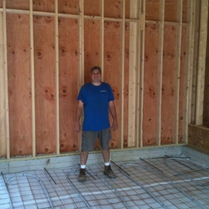 Installation of radiant floor heat! We install snow melt systems also.