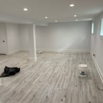 Note Recessed Lights and boxed in beams and columns