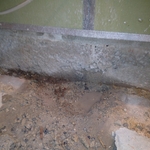 Damaged Floor/Wall Seam