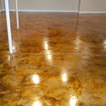 Acid Stained Basement Floor