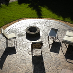 Stamped Patio with Firepit