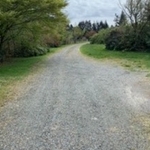 Long driveway with water pipe beneath