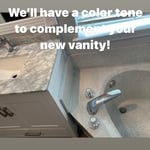 Looks infinitely better and compliments the newer granite vanities. The customer wished she’d know about this before the new vanity installation!