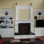 Fireplace/ Bookcases
