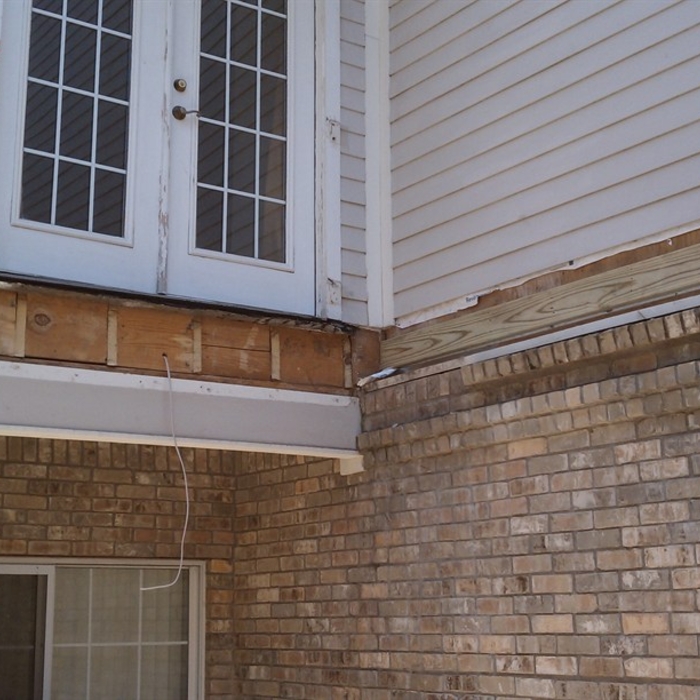 Small porch/deck ripped out.