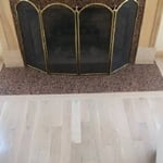 Pristine transition to fireplace