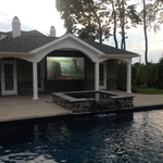 Pool side home theater