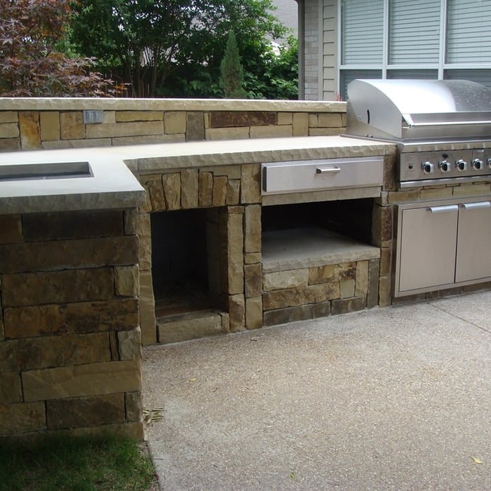 Dry stack ledge stone