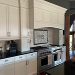 Counter tops and tile were new along with our Enameling Job. After wash and vigorous sanding we do 1 coat of adhesion primer followed by two top coats of Alkyd Enamel.