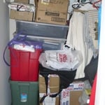 Storage closet before