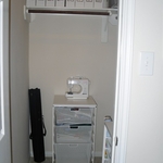 Storage closet after