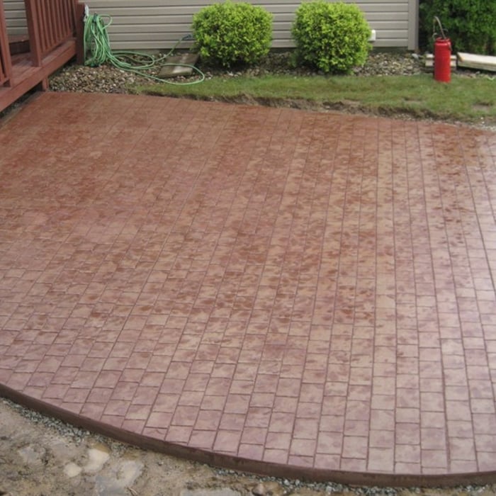 Stamped Tear-Drop Patio