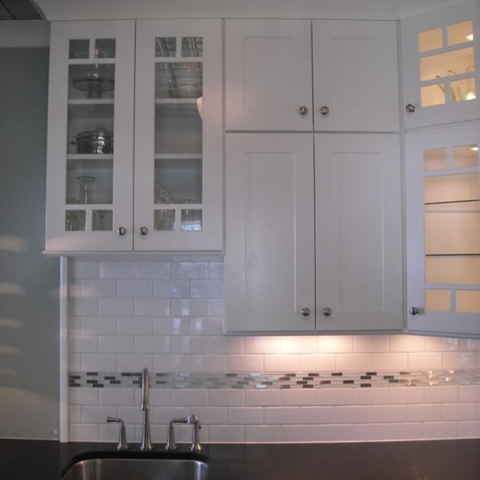 Backsplash/cabinets/sink