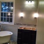 New vanity and lighting.