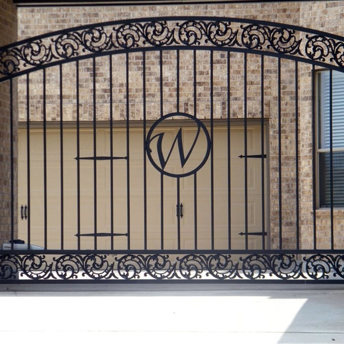 Wrought Iron Gate with Badge1