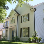 Hardie reside w/modern black gutters. Raleigh, NC