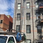 Working on a 60 ft. Ladder
