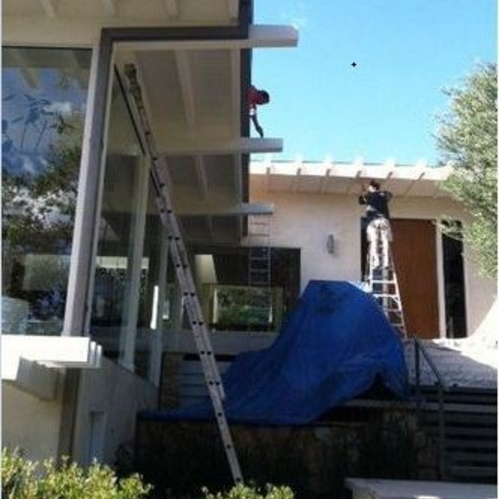 Working over a waterfall...