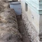 Exposed stone foundation