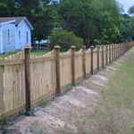 Wood Fence 48 in swoop top