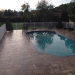 Rip out tile and install pavers and bullnose coping