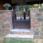 Arched Gate with Scrollwork