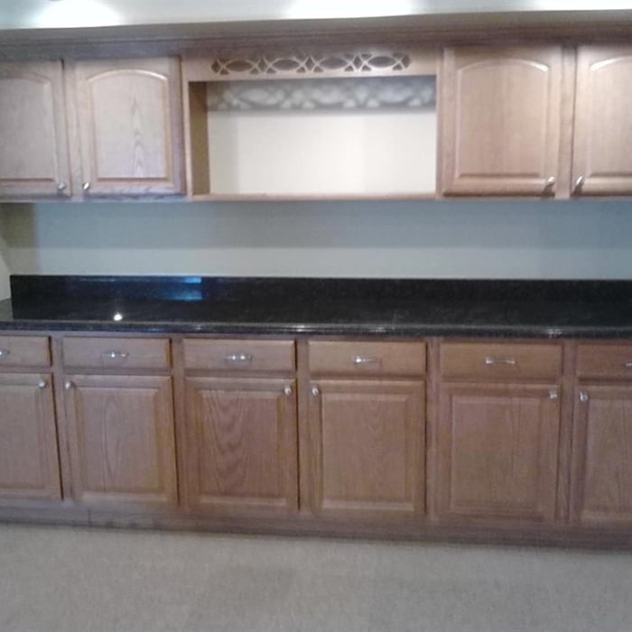 Basement Bar Cabinet install