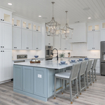 Coastal Kitchen ft. White and Haze Cabinets