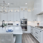 Coastal Kitchen ft. White and Haze Cabinets