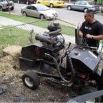 We own our own stump grinder so it's always available when you need us to remove and grind that bothersome stump in your yard.