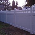 72" high white Vinyl Privacy Fence