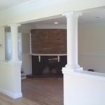 Custom woodwork & fireplace