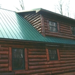 Steel roof & log siding