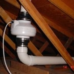 Interior Radon Mitigation System.