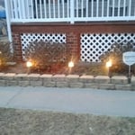 Replaced solar lights with real low voltage lights.