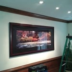 Installed some mini recess lights to enhance this customers picture.