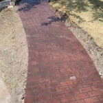 This job here is a brick pattern stamp, with a standard brick red color.