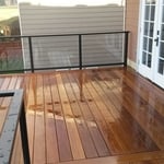 Cumaru with glass railing