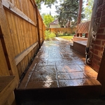 Stamped side walk