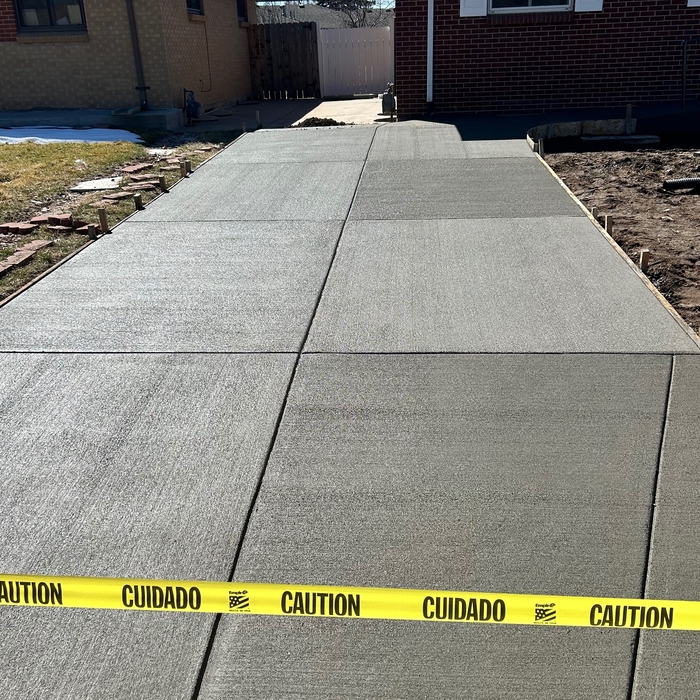Concrete driveway