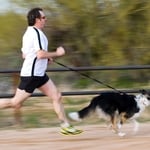 Andy running with Dixie