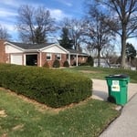 Lawn mowing for the season, shrubbery trimming, leaf clean up