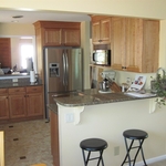 Removed wall opens kitchen
