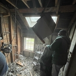 Fully gutting a bathroom that was over 100 years old.