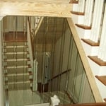 Mirrored wall w/ Vertical Mirror Strips