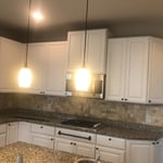 We painted the cabinets