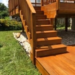 Deck staining