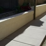 Stucco retaining Wall