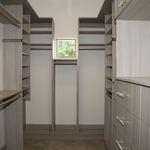 Gray Walk-In Closet