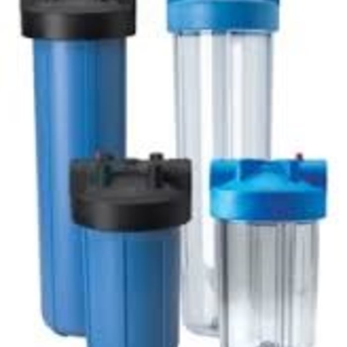 Big Blue Filter housings, 4.5" x 10" & 20" long for GOOD flow rates